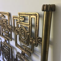Image 4 of Headboard with Cast Bronze Sculpture by Frigerio, Italy, 1968