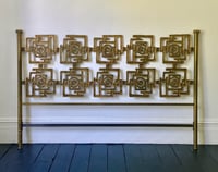 Image 2 of Headboard with Cast Bronze Sculpture by Frigerio, Italy, 1968