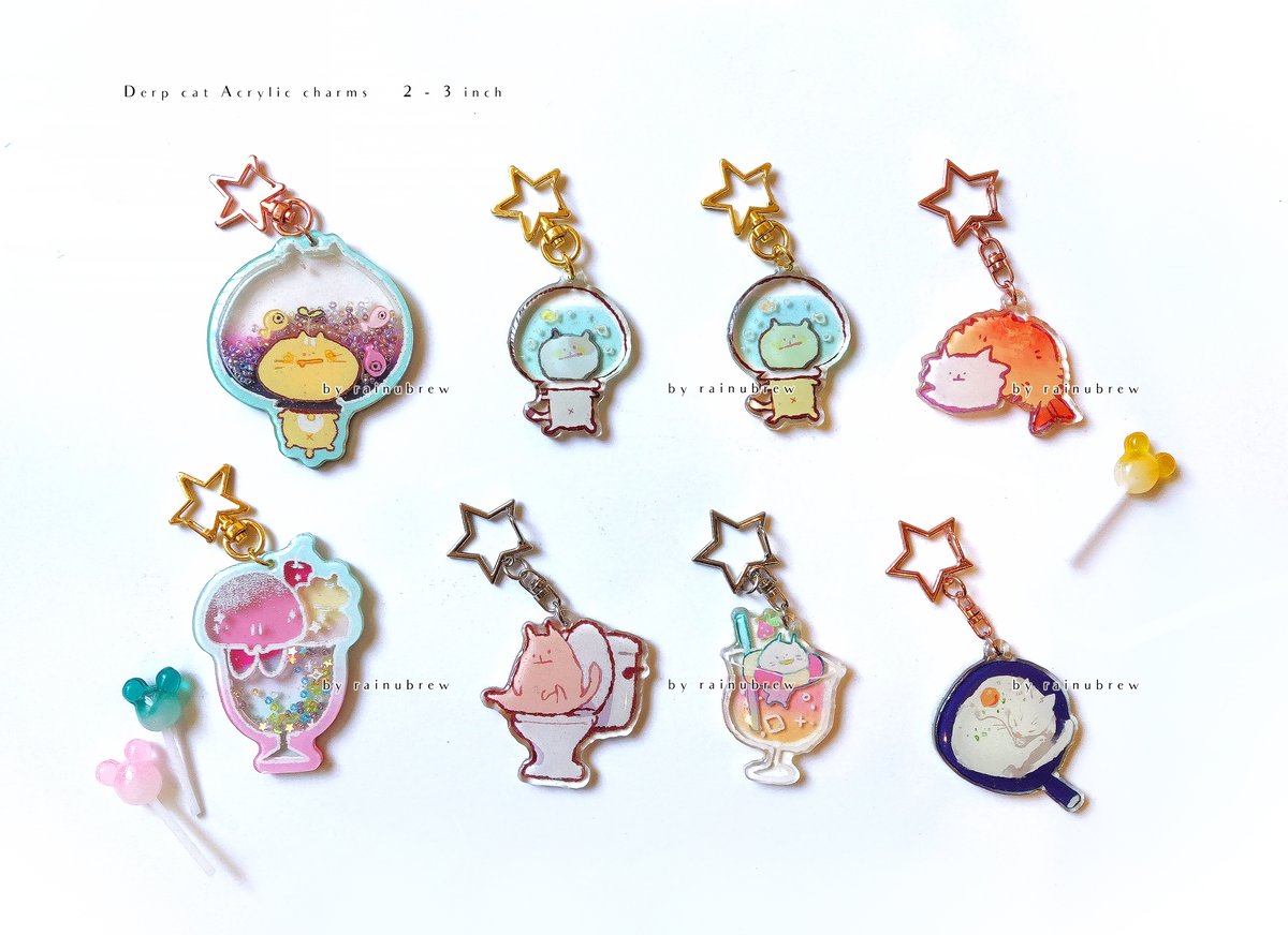 Image of Derp Kawaii Cats | 2 inch charms