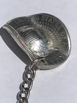 Image of 1964 90% Silver Kennedy Half-Dollar Cowboy Hat Keychain