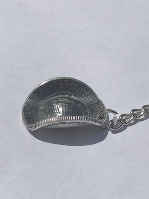 Image of 1964 90% Silver Kennedy Half-Dollar Cowboy Hat Keychain