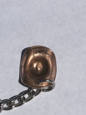 Image of Penny Cowboy Hat Keychain (Wheat Penny or Lincoln Penny)