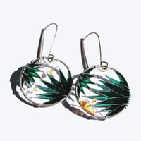 Image 1 of Lush Green Silver Earrings