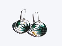 Image 2 of Lush Green Silver Earrings