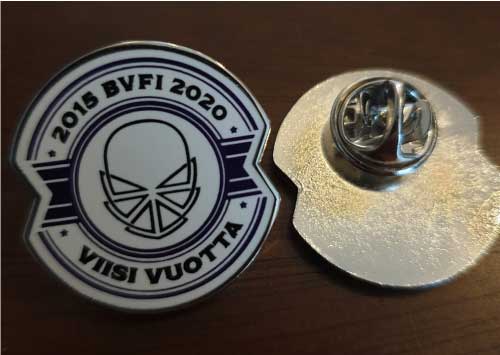 Image of BVFI Five year anniversary pin