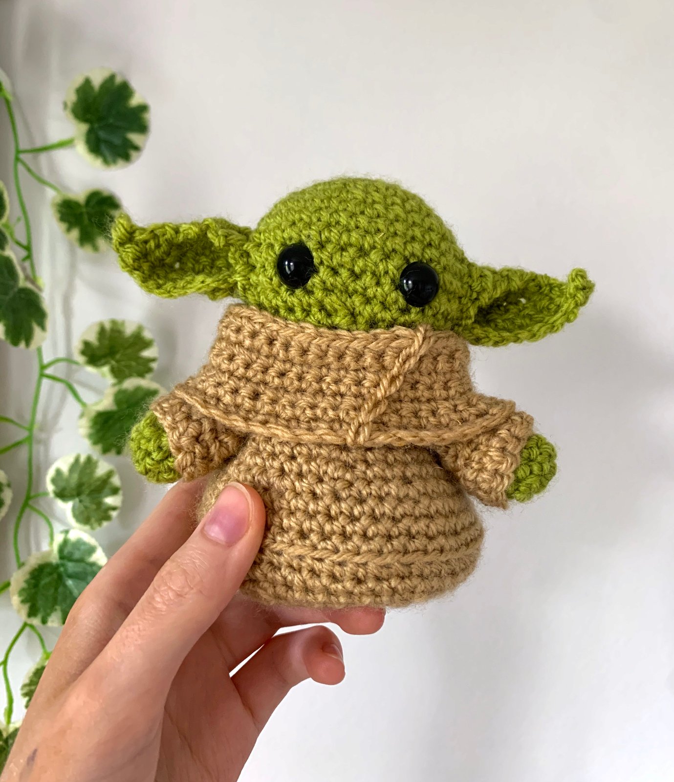 Mini Baby YodaGrogu Inspired Crochet Plush