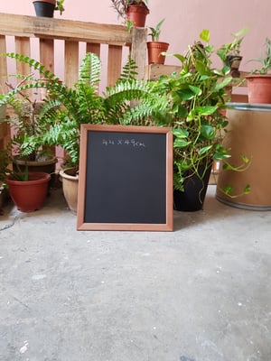 Medium Chalkboard with Brown Frame 
