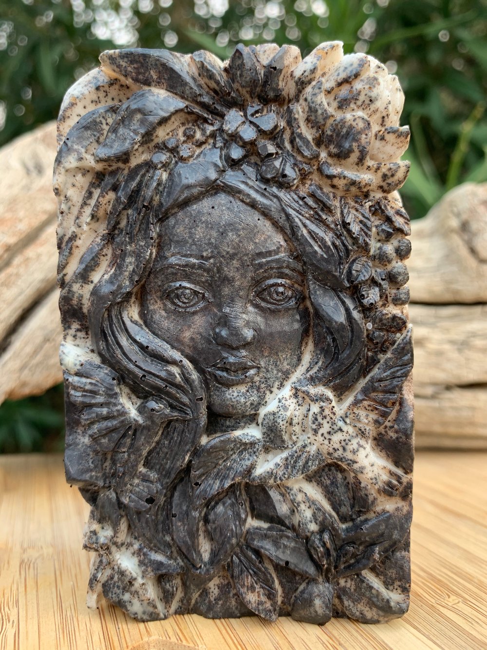 Image of Green Lady Goat’s Milk + Peppermint Coffee Aura Cleanse Soap Bar