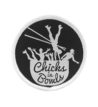 Chicks In Bowls Woven Patch