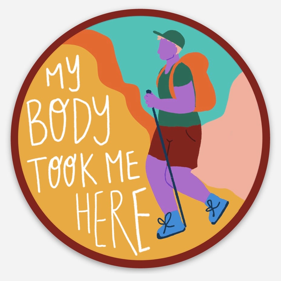 Image of Sticker: My Body Took Me Here "Breezy"