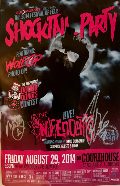 Image of The Independents Autographed Shocktail Party Poster