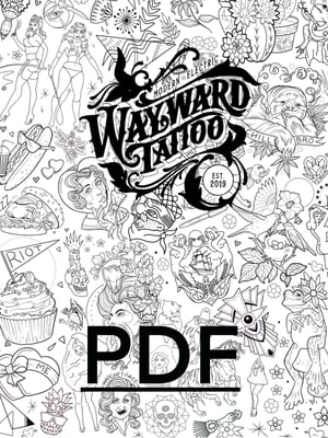 Download Print At Home Tablet Use Pdf Coloring Book Wayward Tattoos