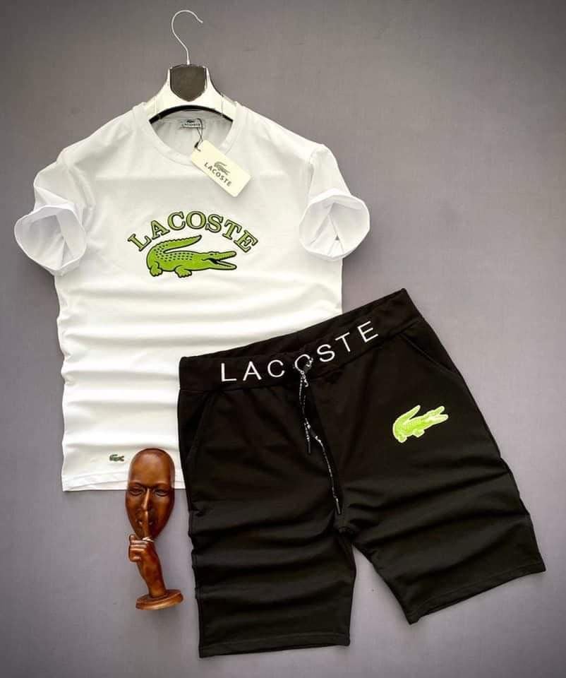 lacoste shorts and shirt set