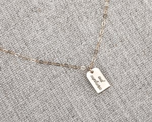 Image of 9ct yellow gold Luggage tag necklace 