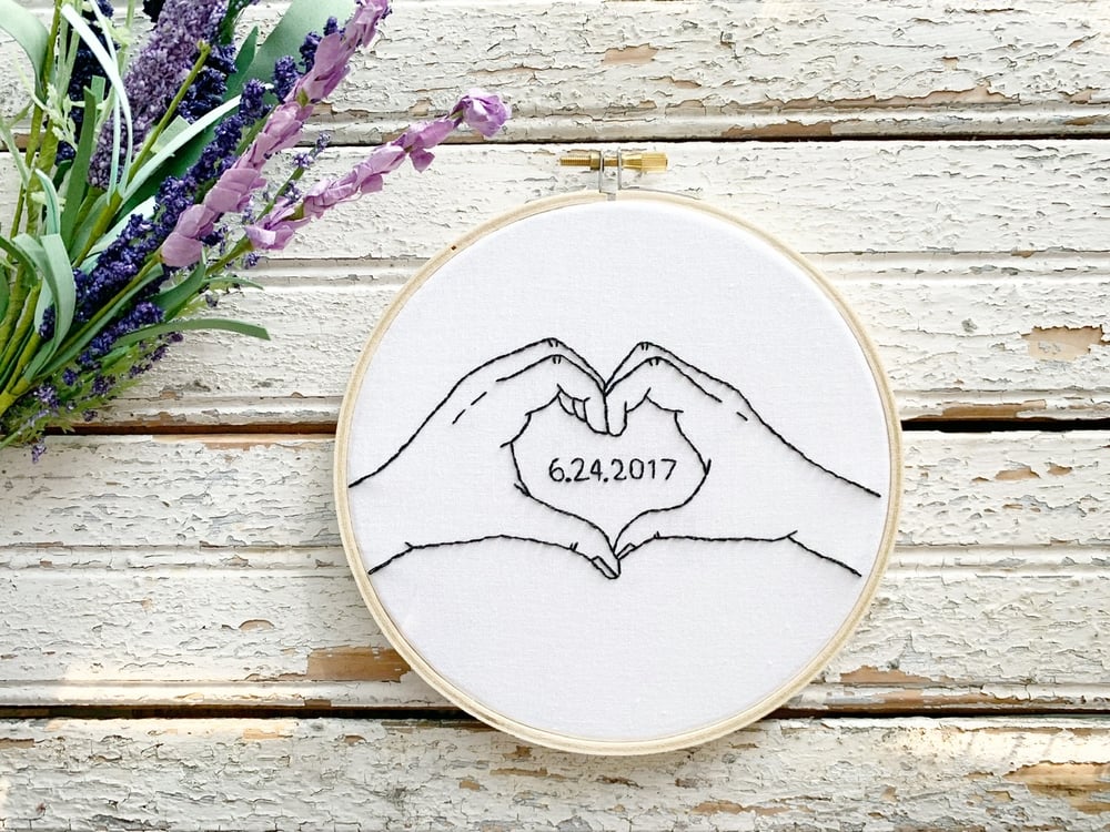 Image of Heart Hand Embroidery
