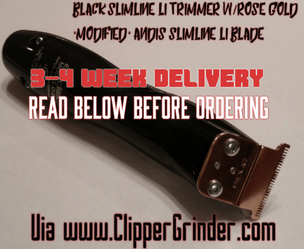 Image of (3-4 Week Delivery/Pre-Order)Black Slimline Pro Li Trimmer W/Rose-Gold "Modified" Blade