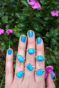 Image 1 of Blue Howlite ring 