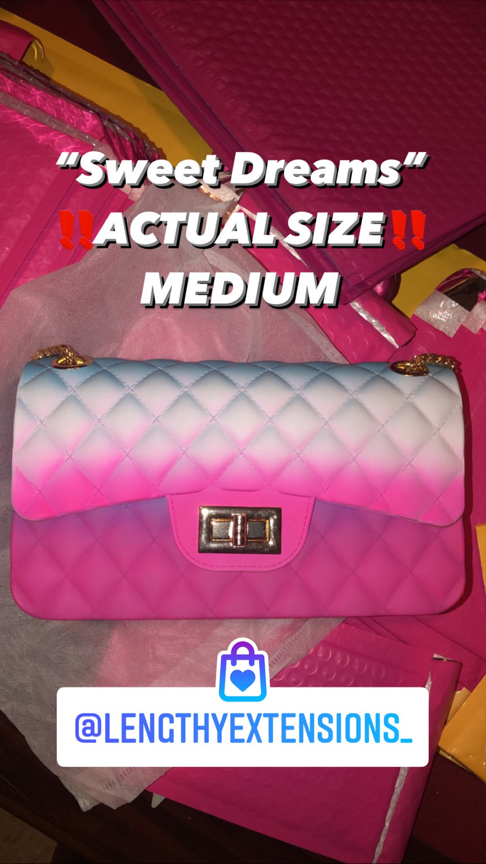 Image of “Chromatic Colors” Lengthy Lady Bag (Sweet Dreams🍥)
