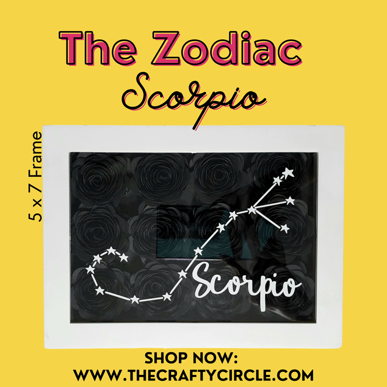 The Zodiac - Scorpio - Paper Flowers Shadow Box