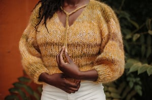 Image of Dryden Mohair Sweater (shown in ochre varigated - more colours)
