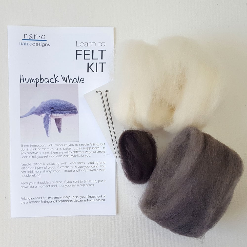 Humpback Whale - Needle Felting Kit