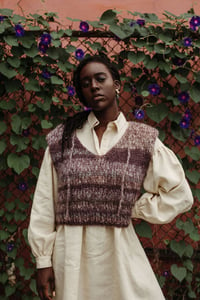 Image 4 of Dryden Mohair Sweater Vest (shown in aubergine  - more colours)