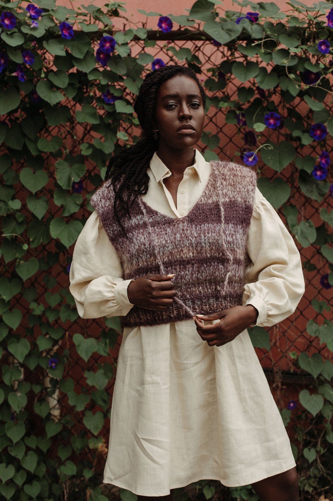 ベスト/ジレ AURALEE/HARD TWIST WOOL DOBBY VEST Dryden Mohair Sweater Vest (shown in aubergine - more colours