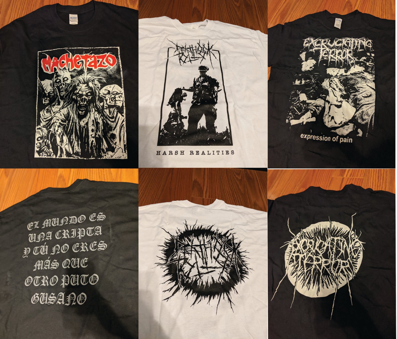 SHIRTS - Machetazo / Death Toll 80K / Excruciating Terror