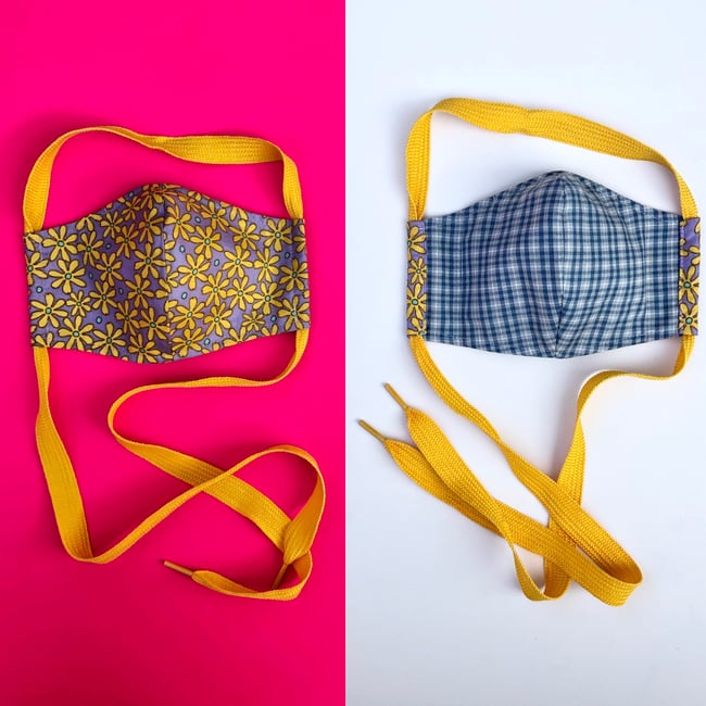 LUV ME PLAID FACE MASK