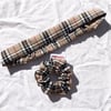 Luxury Tartan Headband & Scrunchie Set 