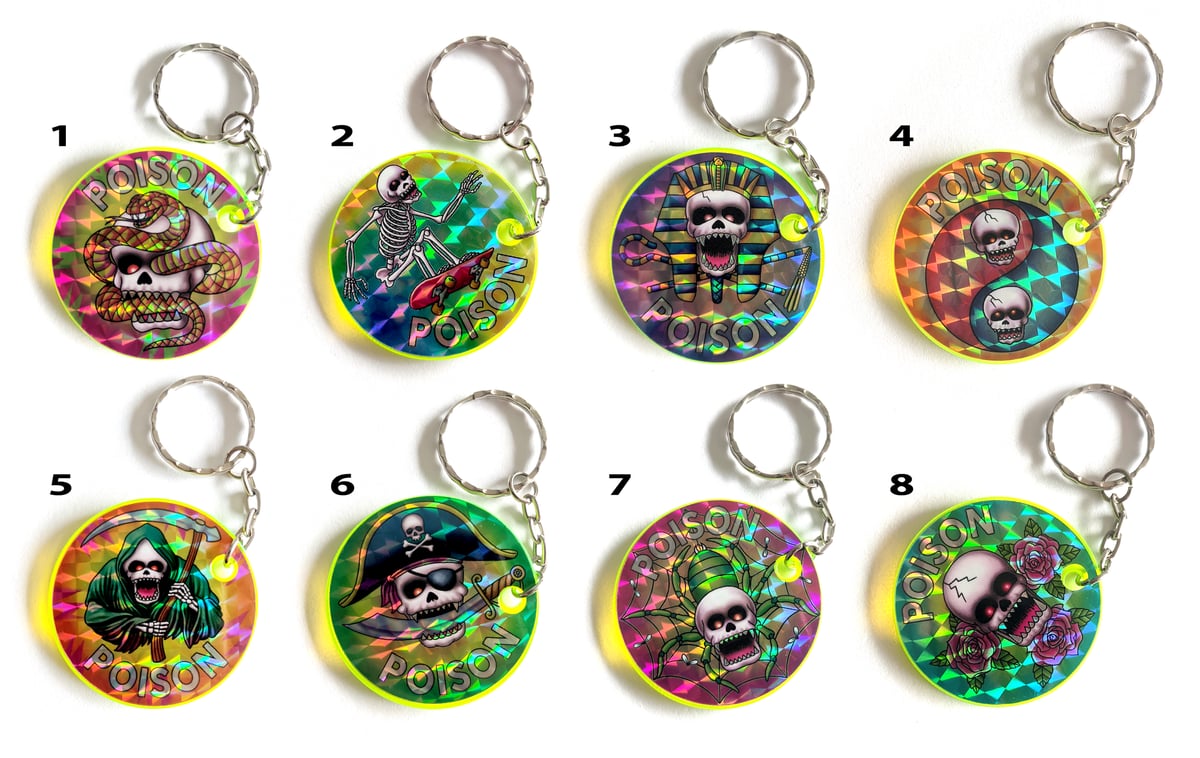 Image of Poison Slammer Keyring - Fluorescent Green