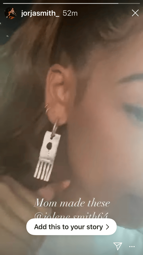 Image of Silver comb Earrings on Hoop