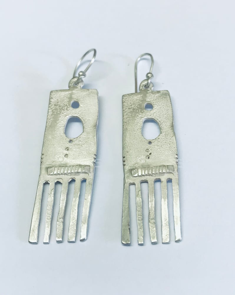 Image of Silver Comb Earrings