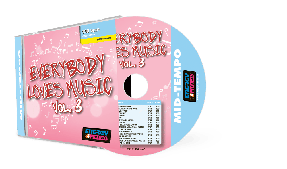 EFF642-2 // EVERYBODY LOVES MUSIC 3 (MIXED CD COMPILATION 130 BPM)