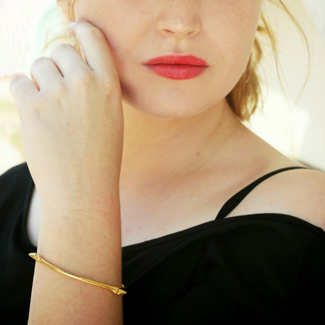 Gold open twig bangle 40% off