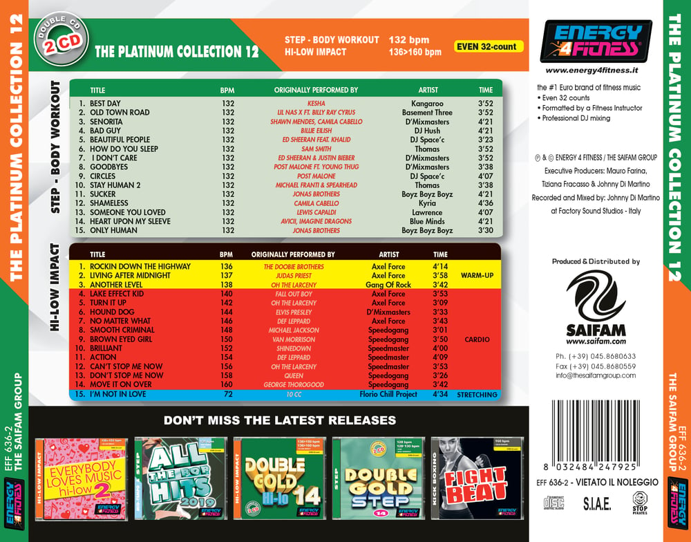 EFF636-2 // THE PLATINUM COLLECTION VOL. 12 (MIXED DOUBLE-CD COMPILATION)