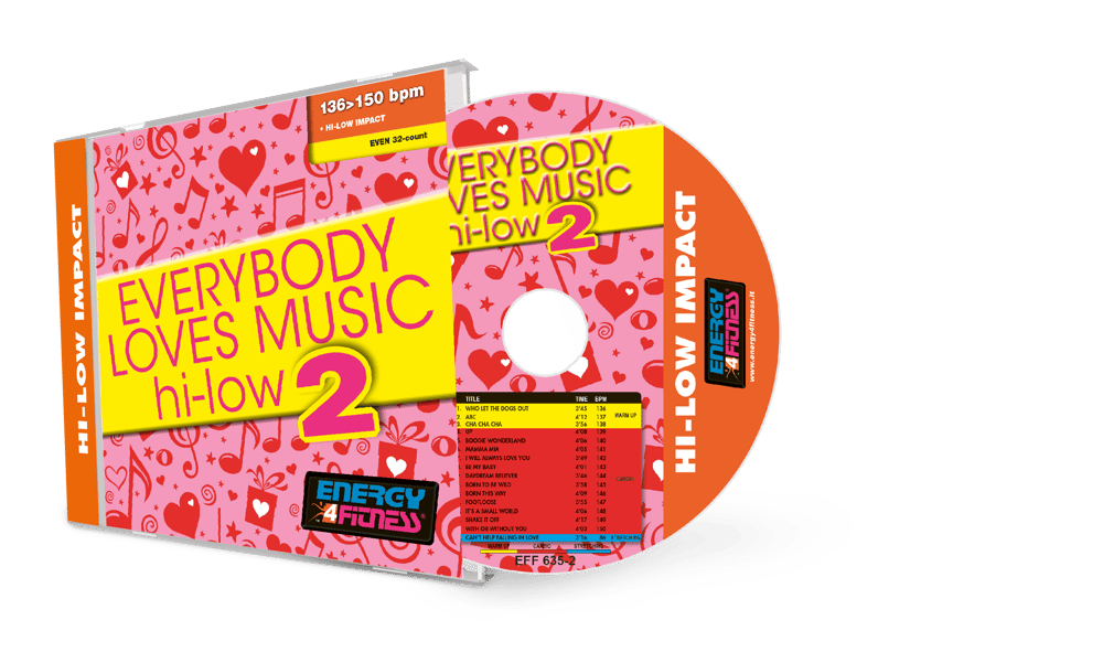 EFF635-2 // EVERYBODY LOVES MUSIC HI LOW 02 (MIXED CD COMPILATION 136-150 BPM)