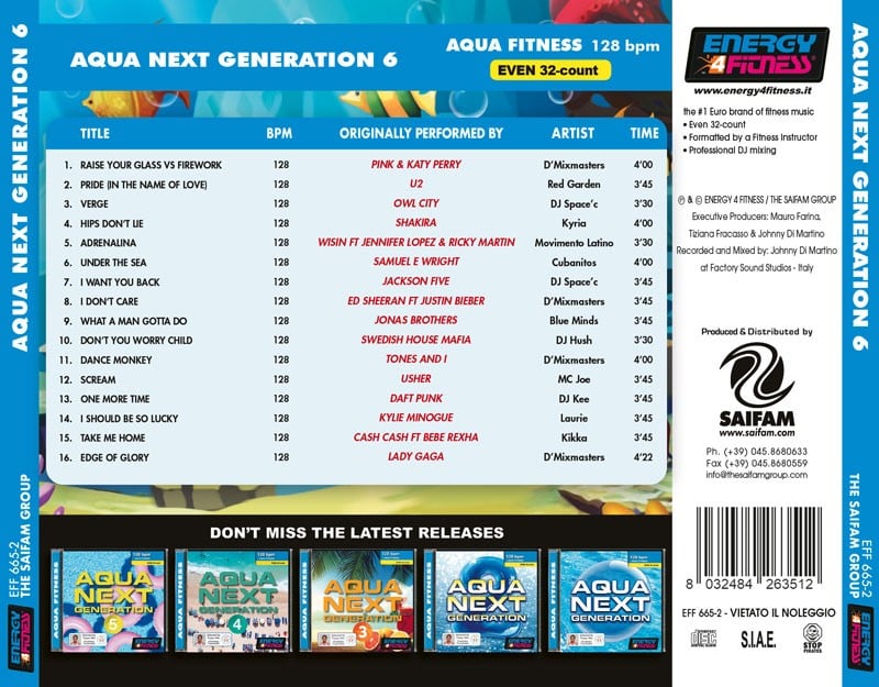 EFF665-2 // AQUA NEXT GENERATION 6 (MIXED CD COMPILATION 128 BPM)