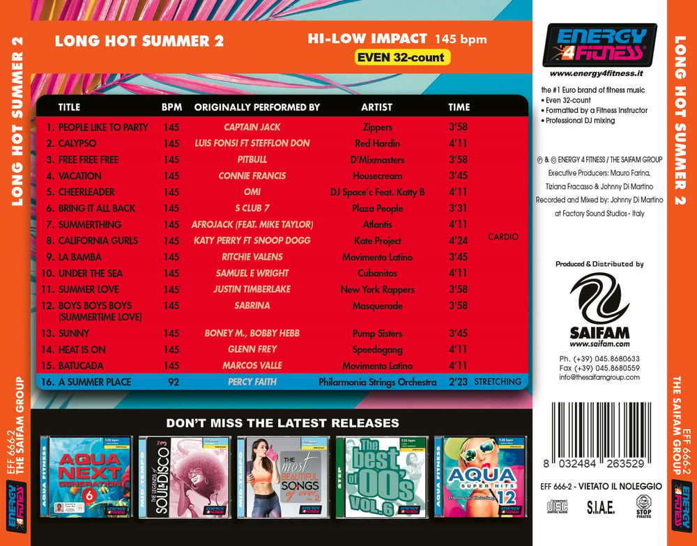 EFF666-2 // LONG HOT SUMMER 2 (MIXED CD COMPILATION 145 BPM)