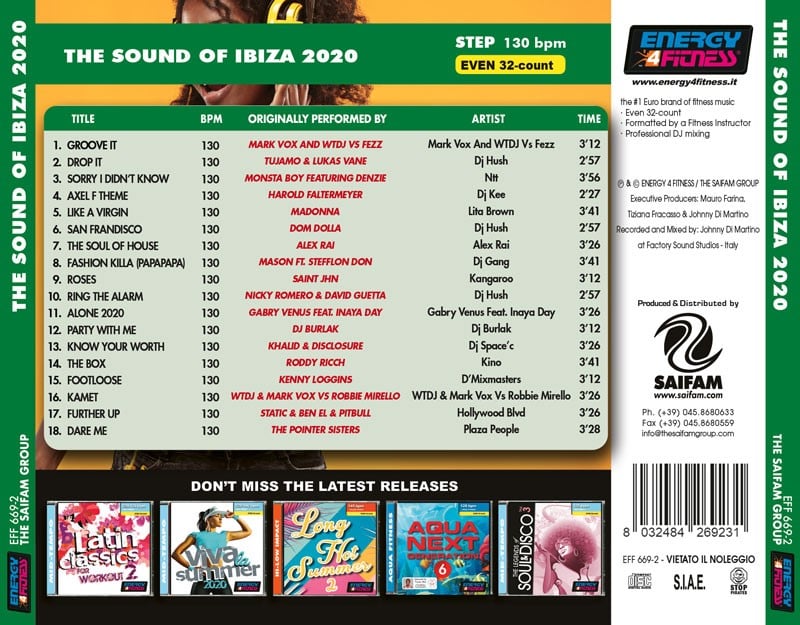 EFF669-2 // THE SOUND OF IBIZA 2020 (MIXED CD COMPILATION 130 BPM)