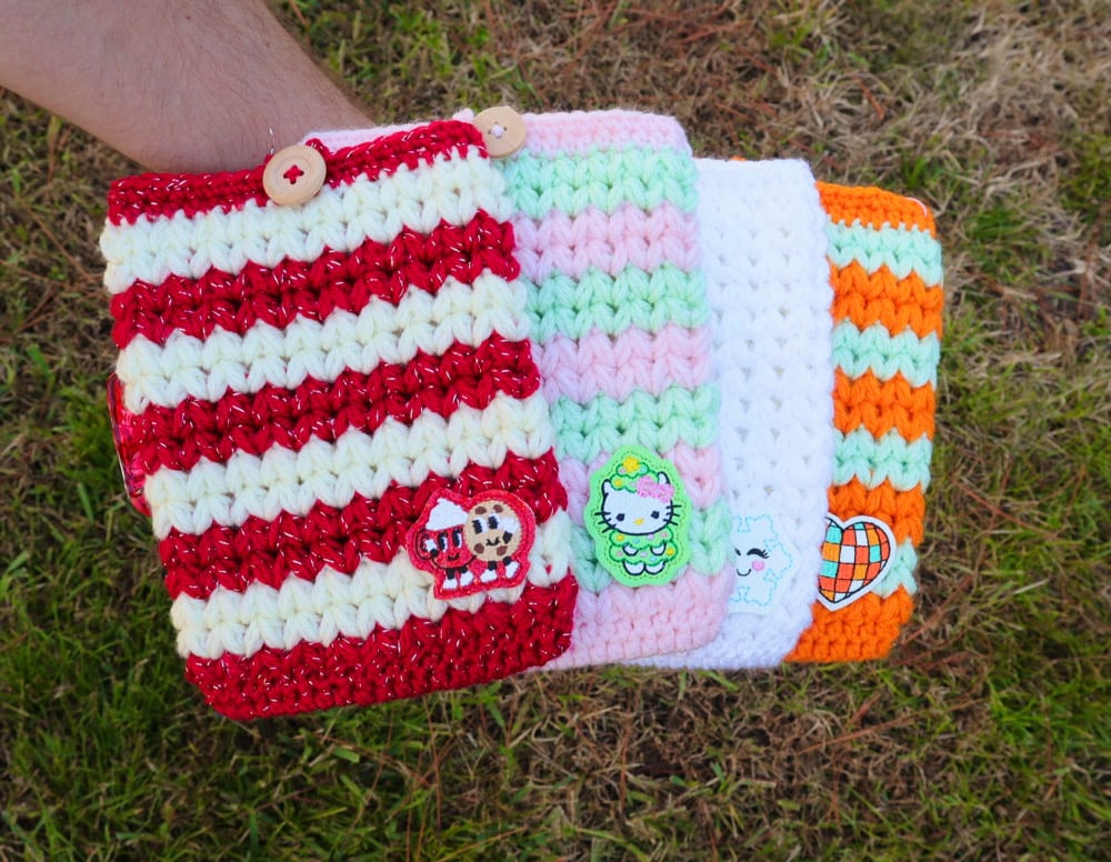 Image of Puff Stitch Crochet Book/Kindle Sleeve (available with/without a feltie!)