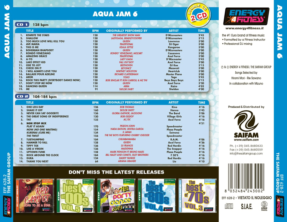 EFF628-2 // AQUA JAM 6 (MIXED DOUBLE-CD COMPILATION)