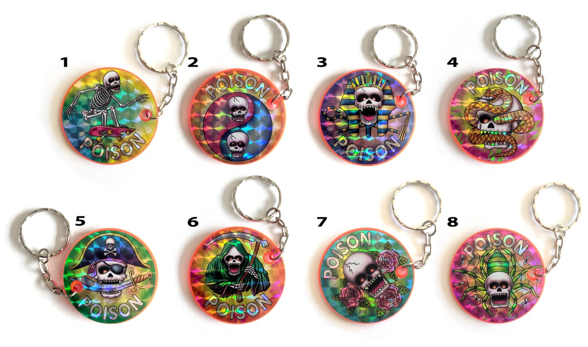 Image of Poison Slammer Keyring - Fluorescent Orange 