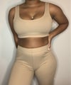 Lounge Ribbed Set - Nude