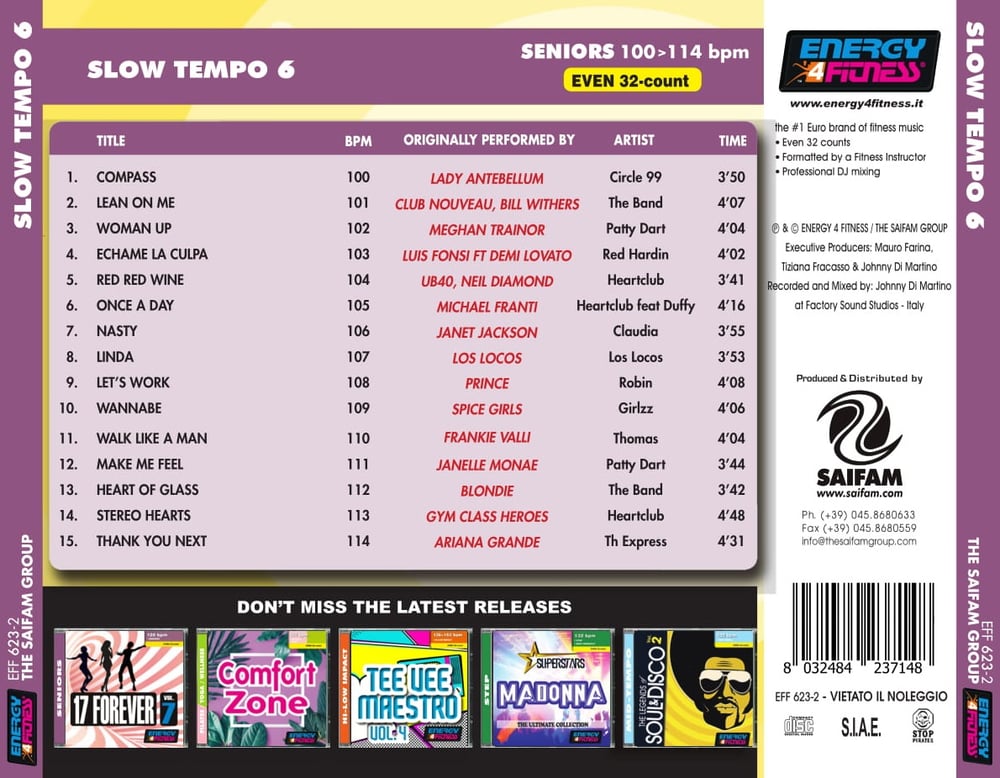 EFF623-2 // SLOW TEMPO VOL. 6 (MIXED CD COMPILATION 100-114 BPM)