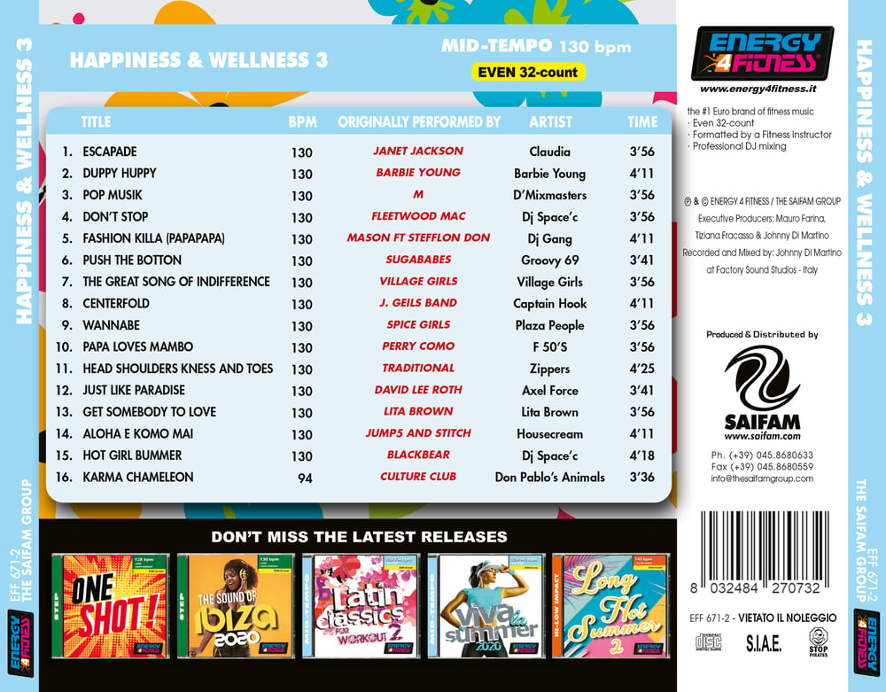 EFF671-2 // HAPPINESS & WELLNESS 03 (MIXED CD COMPILATION 130 BPM)