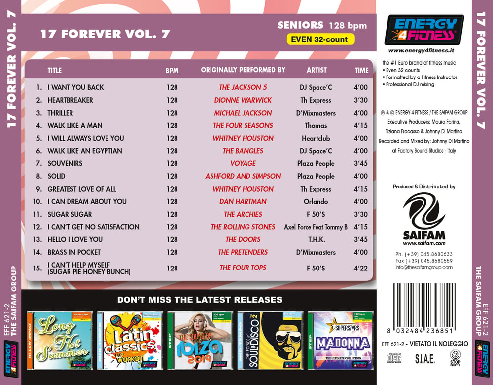 EFF621-2 // 17 FOREVER VOL. 7 (MIXED CD COMPILATION 128 BPM)