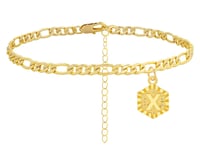 Gold initial anklet