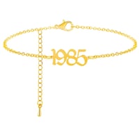 Birth Year anklet