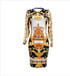 Long-Sleeve Vintage Fitted Dress Image 3